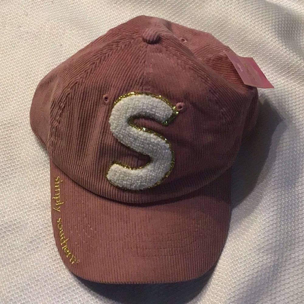 Simply Southern corduroy S logo baseball cap hat NWT
